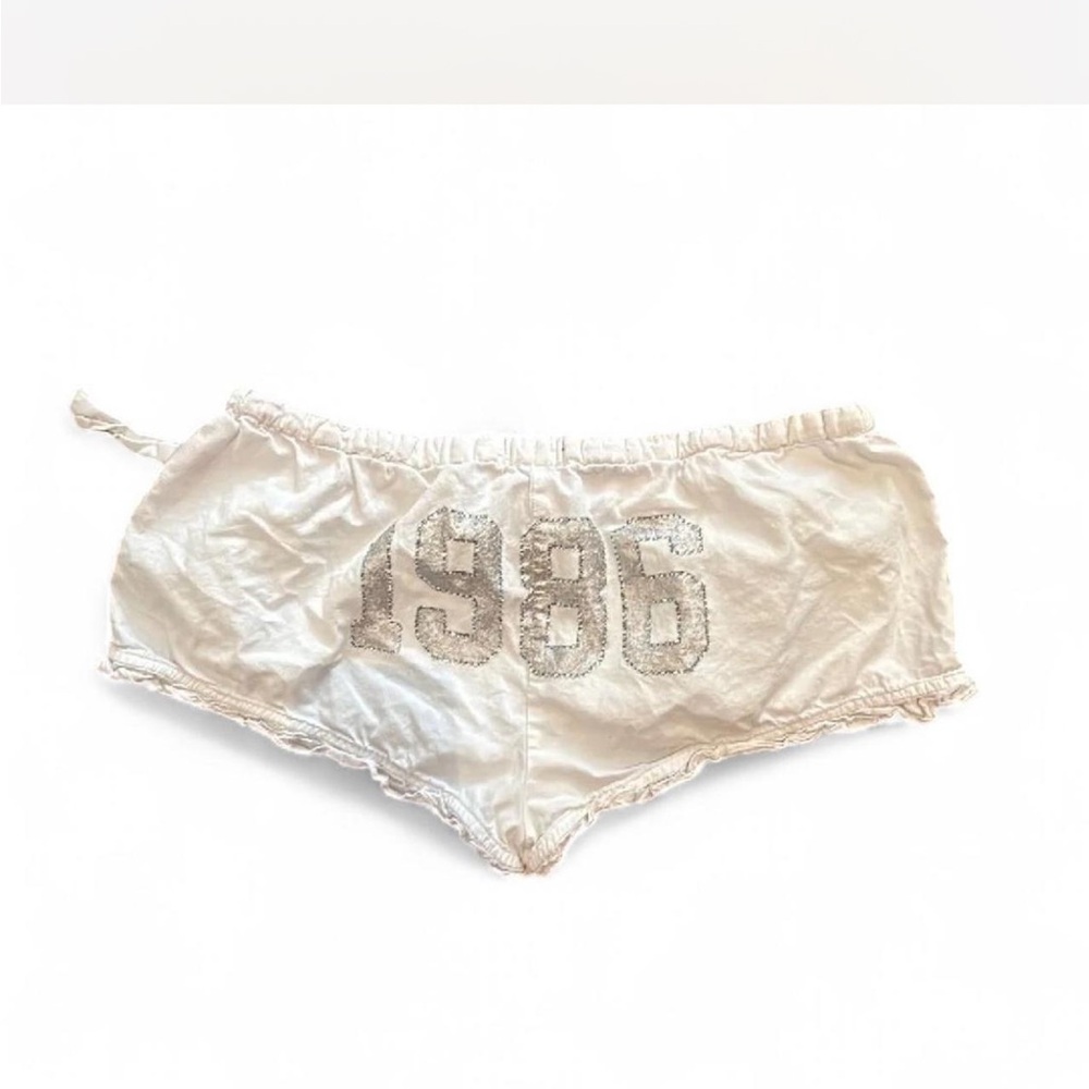 Victoria's Secret White and Pink Lounge Shorts